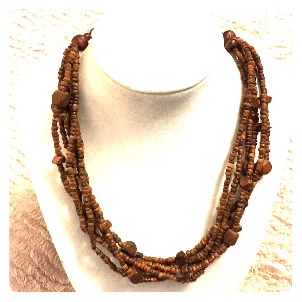 Brown 16” beaded choker